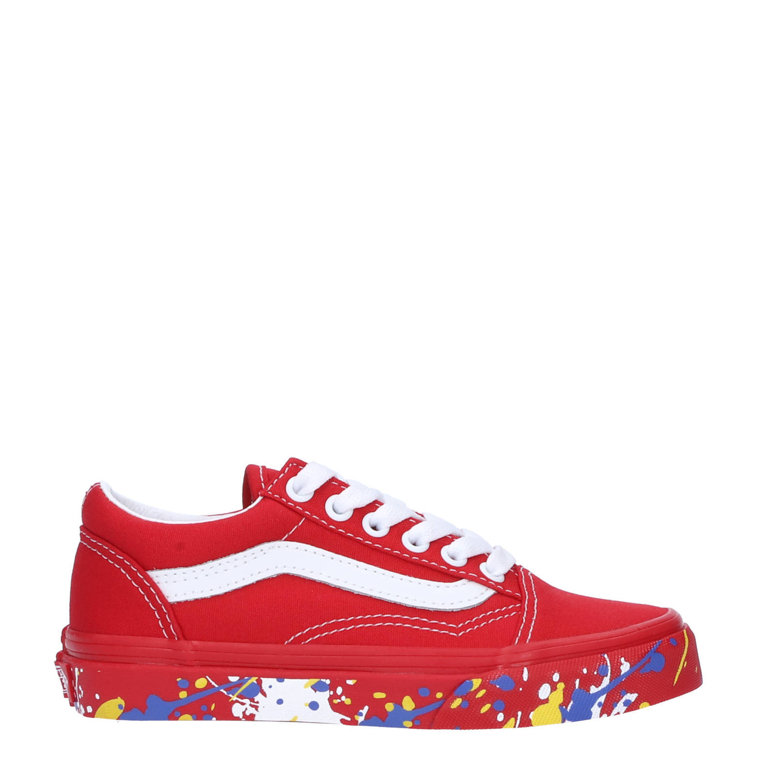 Vans rood online wit