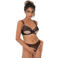 Daring slip met open kruis zwart