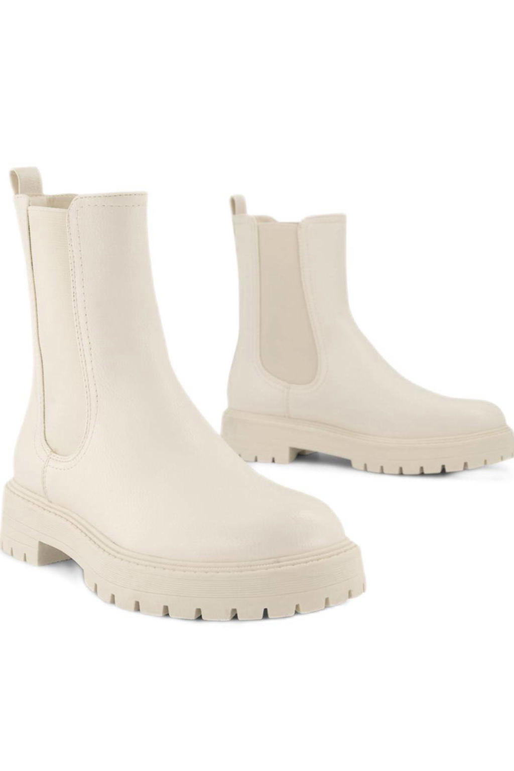 Oxmox chelsea boots ecru kopen? in huis wehkamp