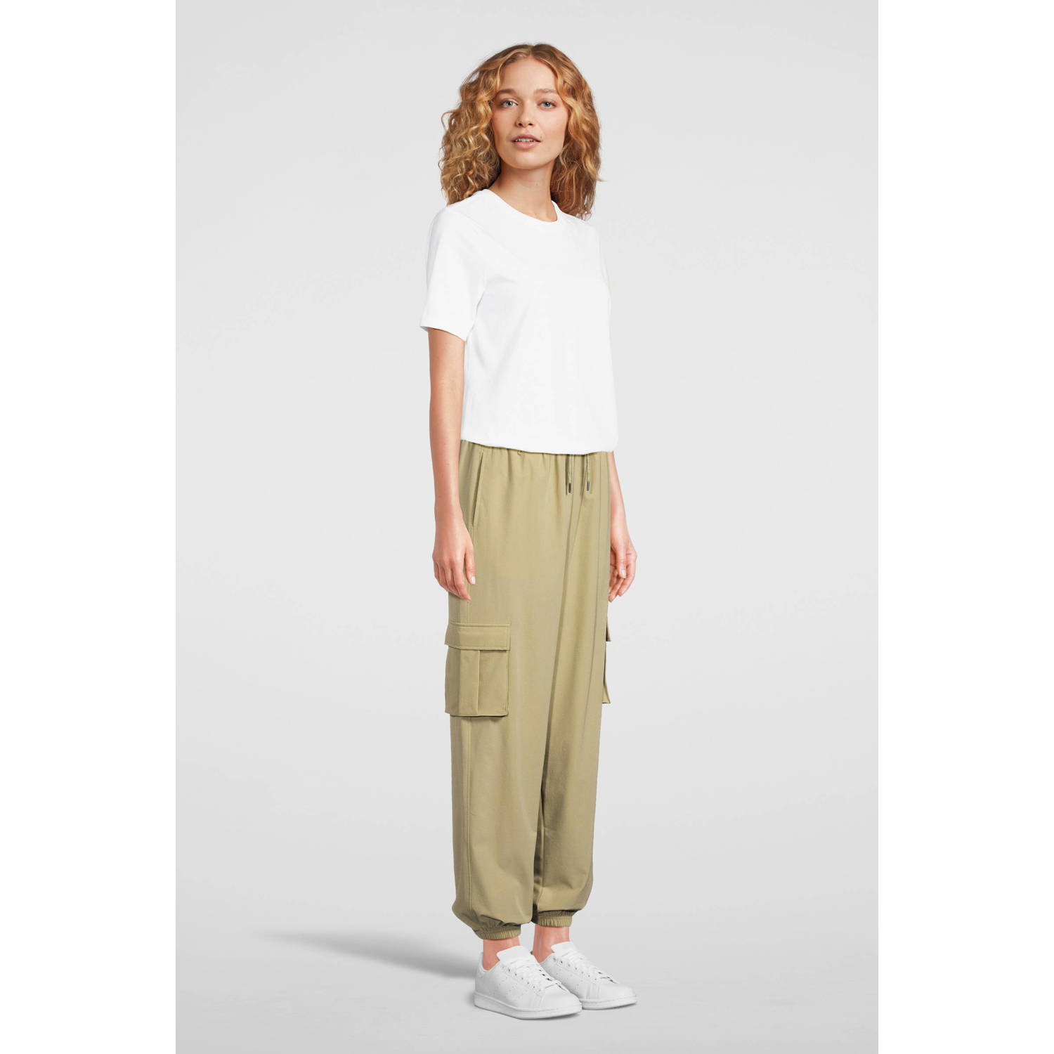 NOISY MAY high waist loose fit broek NMKIRBY zwart