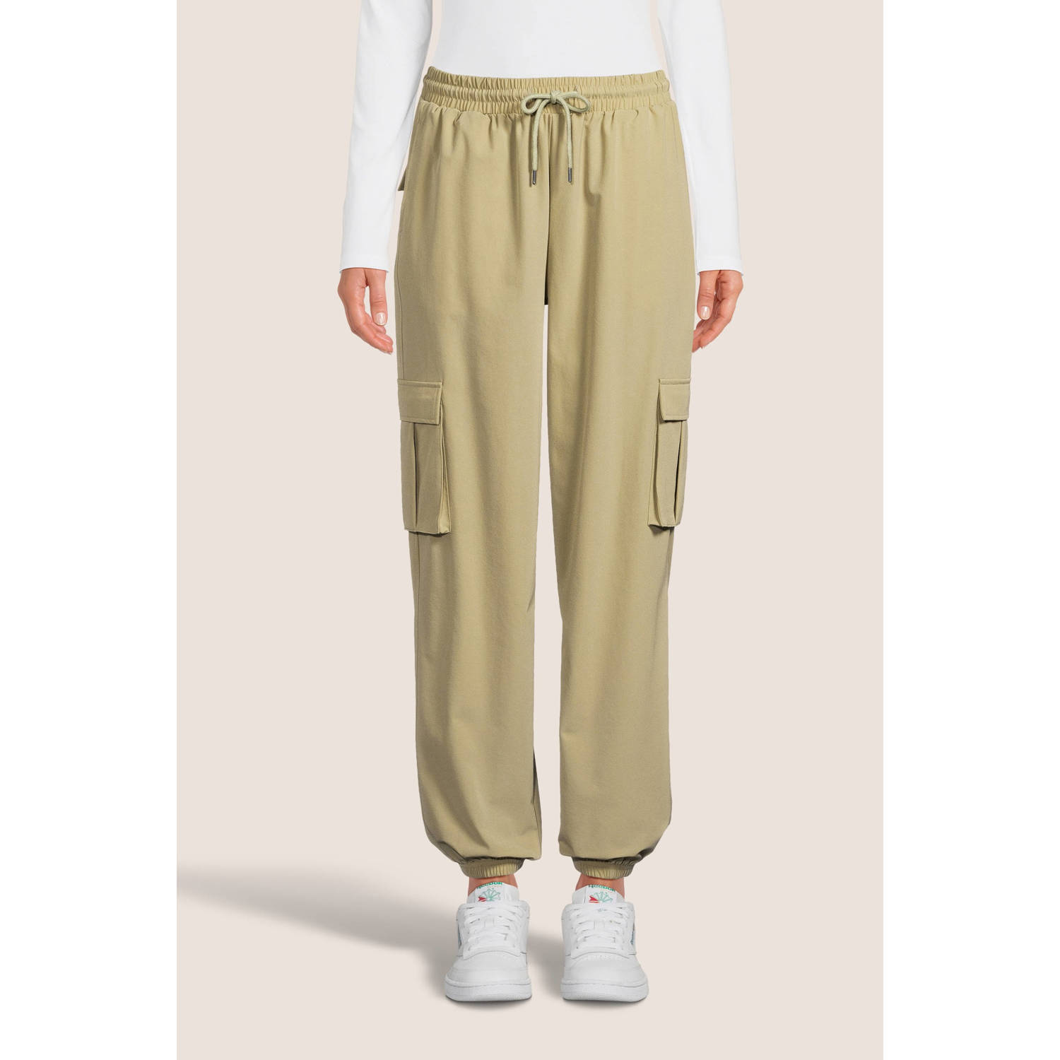 NOISY MAY high waist loose fit broek NMKIRBY zwart