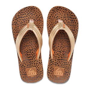 Kids Ahi Wild teenslippers bruin/goud
