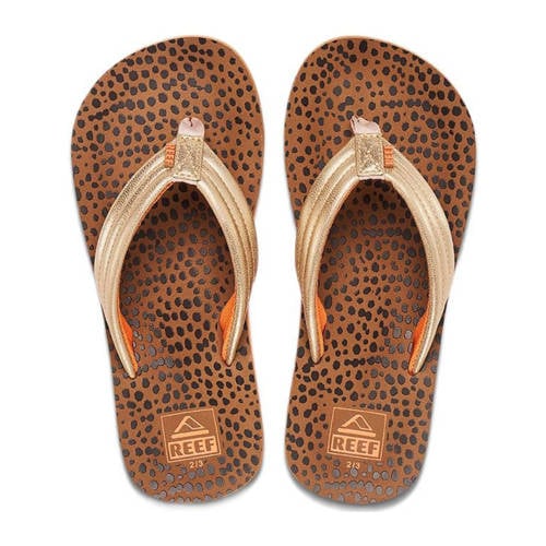 Reef Kids Ahi Wild teenslippers bruin/goud afbeelding