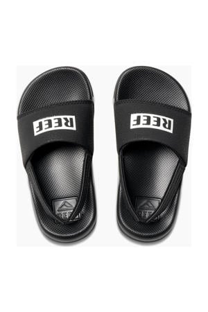badslippers met hielbandje zwart