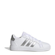 thumbnail: Wit en zilverkleurige jongens en meisjes adidas Sportswear Grand Court 2.0 sneakers van imitatieleer/textiel met veters en camouflageprint