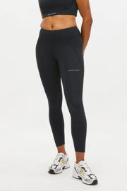 thumbnail: Zwarte dames Rohnisch sportlegging van polyester met slim fit, high waist en elastische tailleband met koord