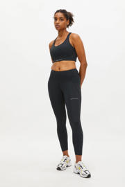 thumbnail: Zwarte dames Rohnisch sportlegging van polyester met slim fit, high waist en elastische tailleband met koord
