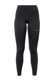 thumbnail: Zwarte dames Rohnisch sportlegging van polyester met slim fit, high waist, elastische tailleband met koord en effen