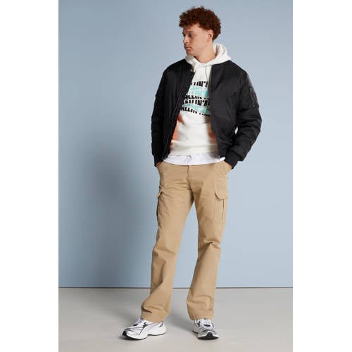 Urban Classics straight fit cargo broek union beige afbeelding