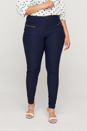 high waist skinny tregging JEVA donkerblauw