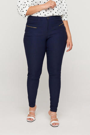 high waist skinny tregging JEVA donkerblauw