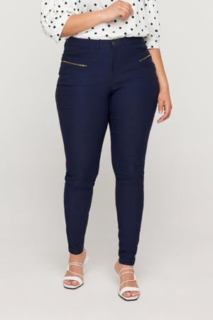 high waist skinny tregging JEVA donkerblauw
