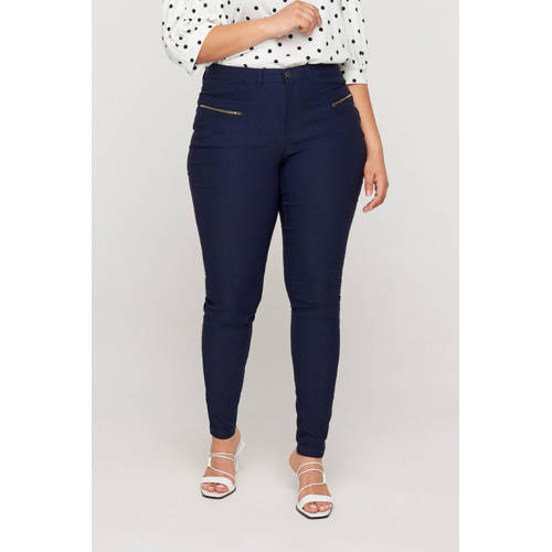 Zizzi high waist skinny tregging JEVA donkerblauw afbeelding