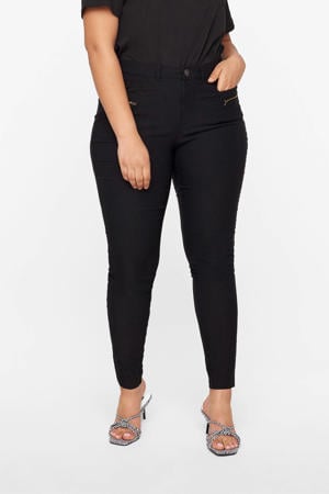 high waist skinny tregging JEVA zwart