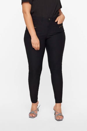 high waist skinny tregging JEVA zwart