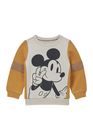 Disney sweater van biologisch katoen beige/oker