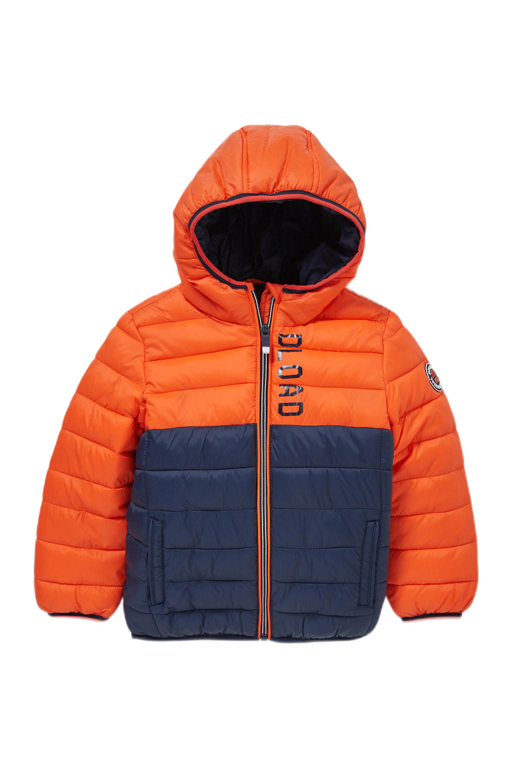 C&A gewatteerde zomerjas oranje/donkerblauw wehkamp