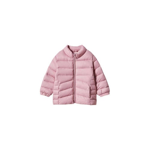 Mango Kids gewatteerde tussenjas roze