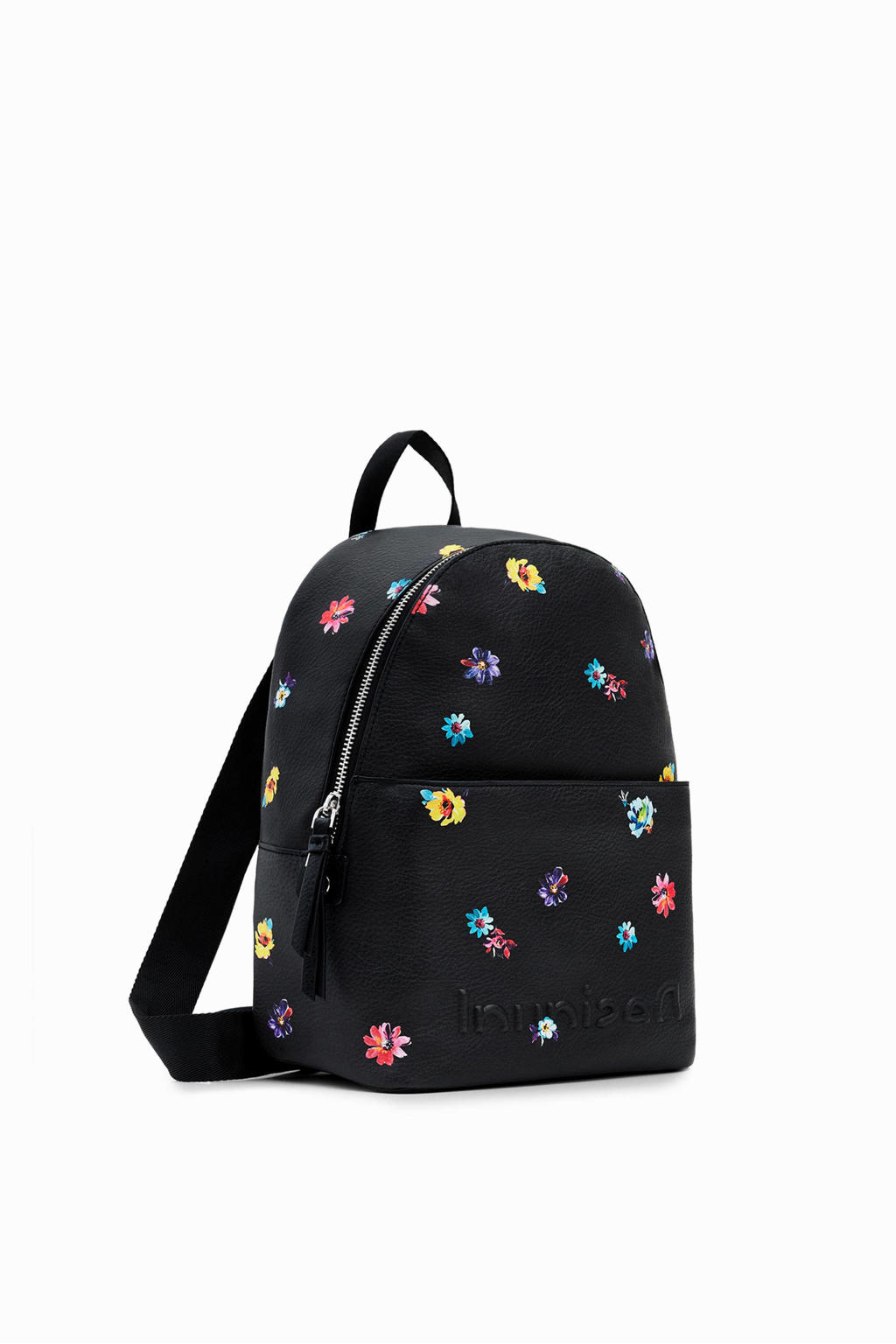 Desigual rugzak met bloemenprint zwart