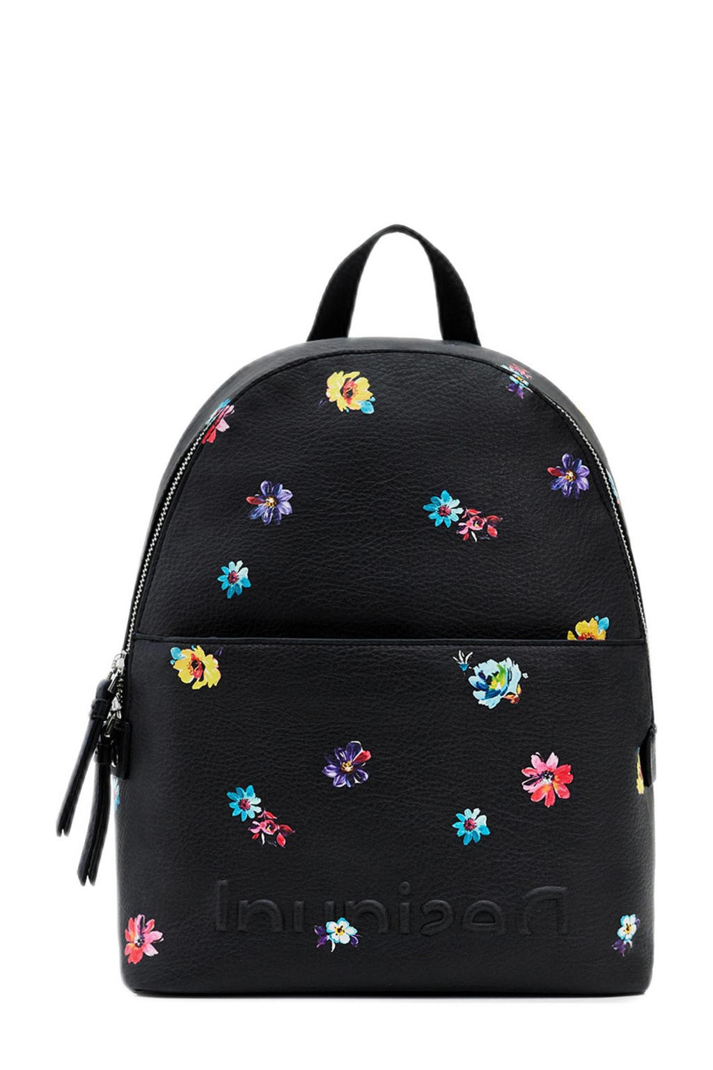 Desigual rugzak met bloemenprint zwart