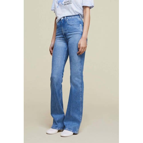 Lois flared jeans Riley medium blauw denim