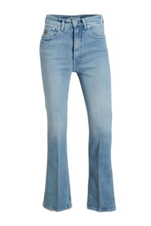 high waist straight fit jeans River light blue denim