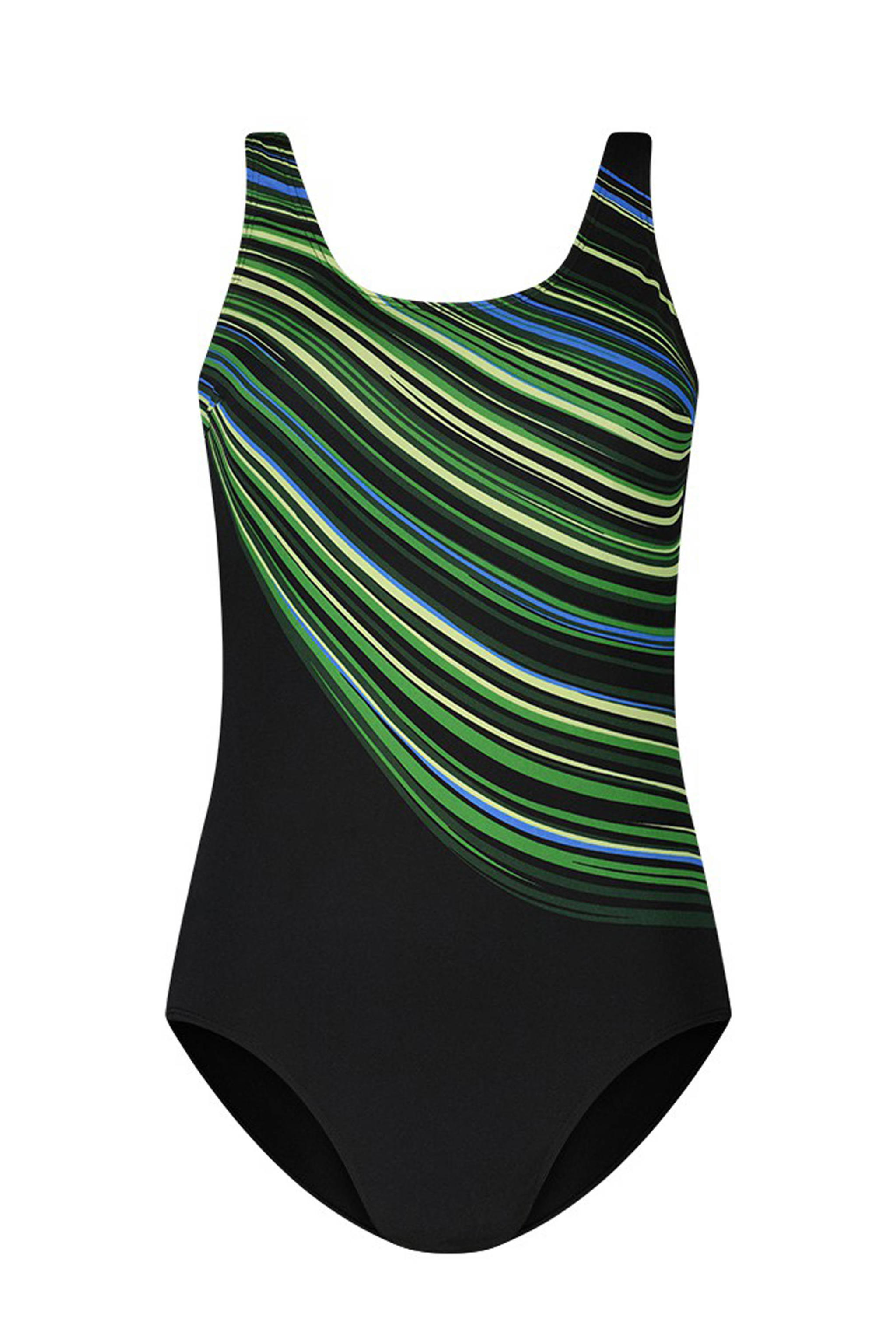 Ten Cate Swim Tweka Badpak Zwart Groen Blauw Wehkamp