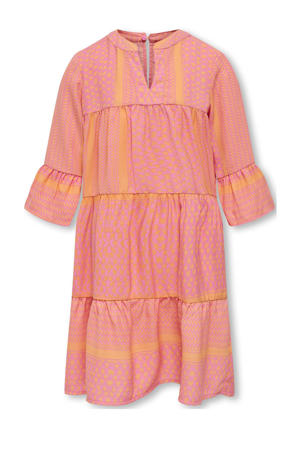 A-lijn jurk KOGALBERTE met all over print felroze/oranje