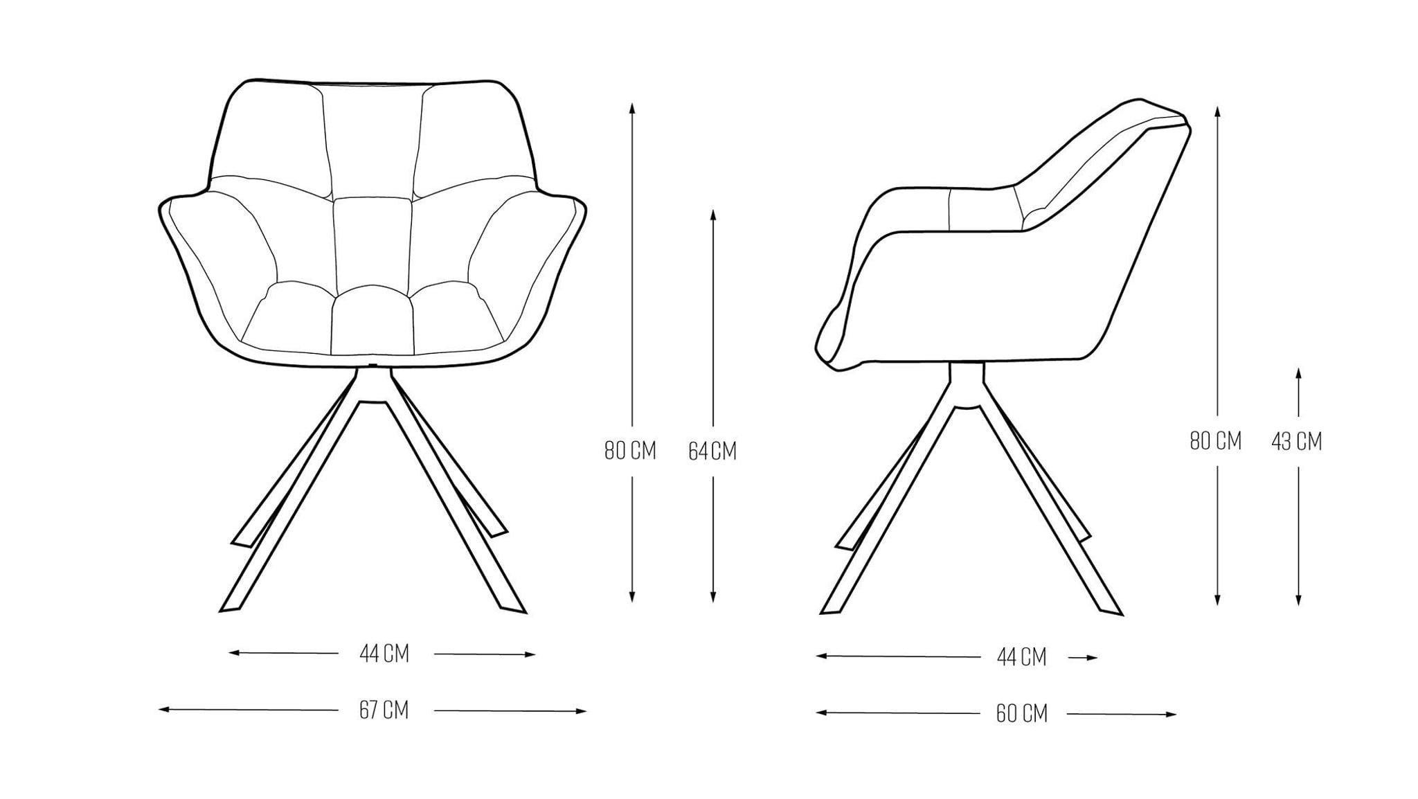 Riviera Maison eetkamerstoel draaibaar Carnaby - Afbeelding 8