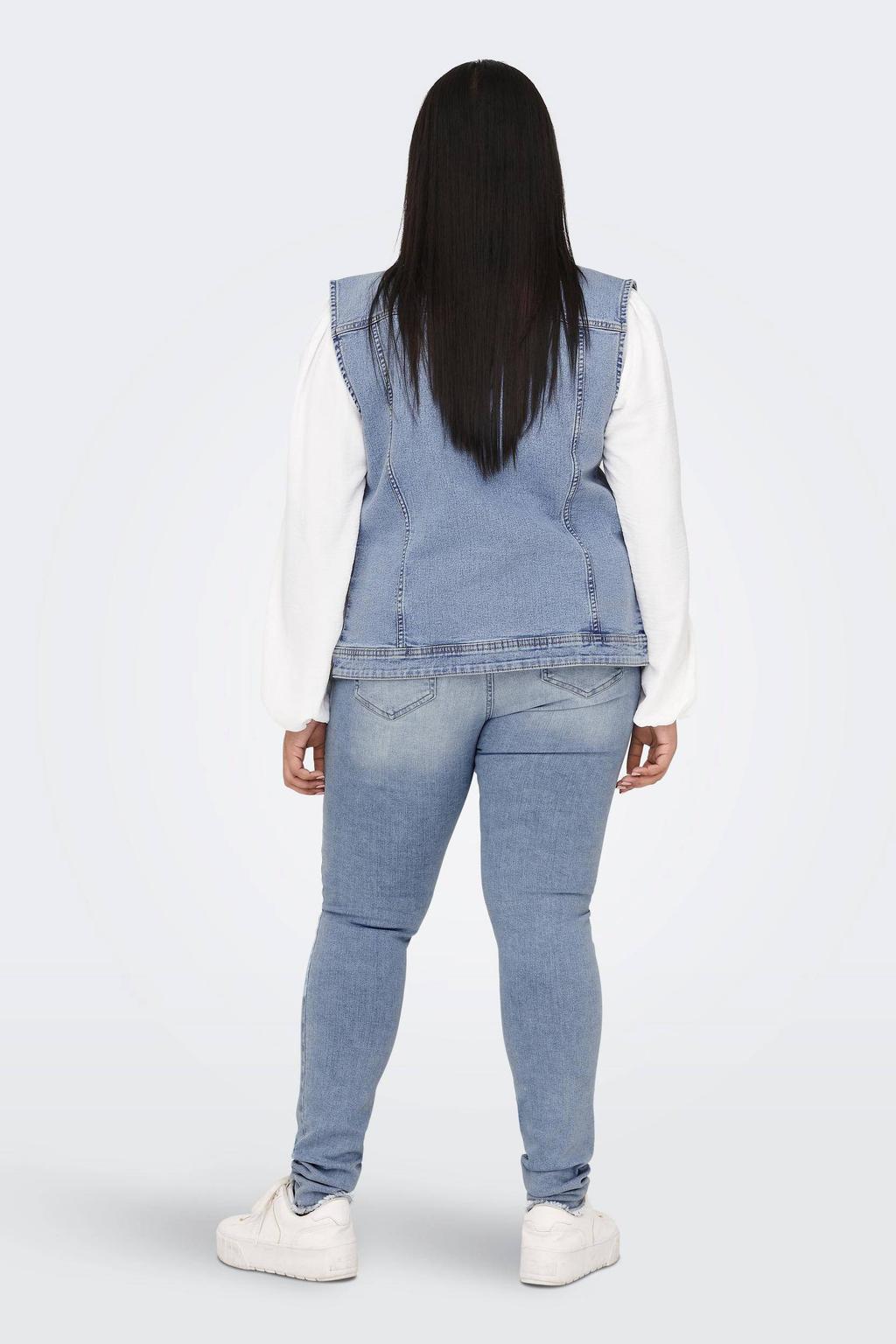 ONLY Carmakoma Blouson Jean Femme - Veste Denim Light Blue | Regular Fit | 79% Coton