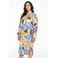 YOEK blousejurk met all over print wit/oker/blauw