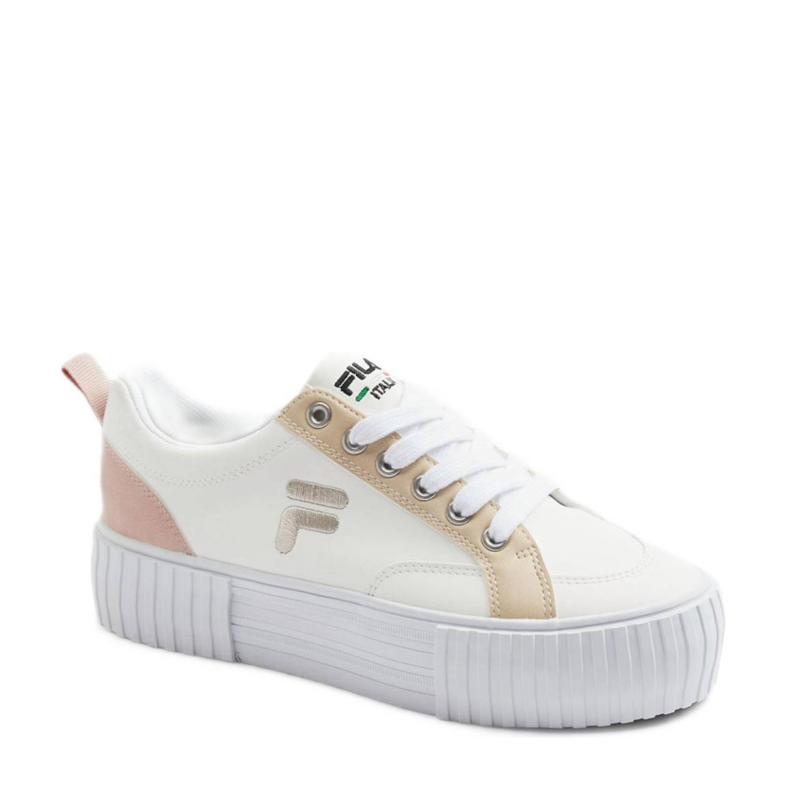 Beige cheap fila trainers