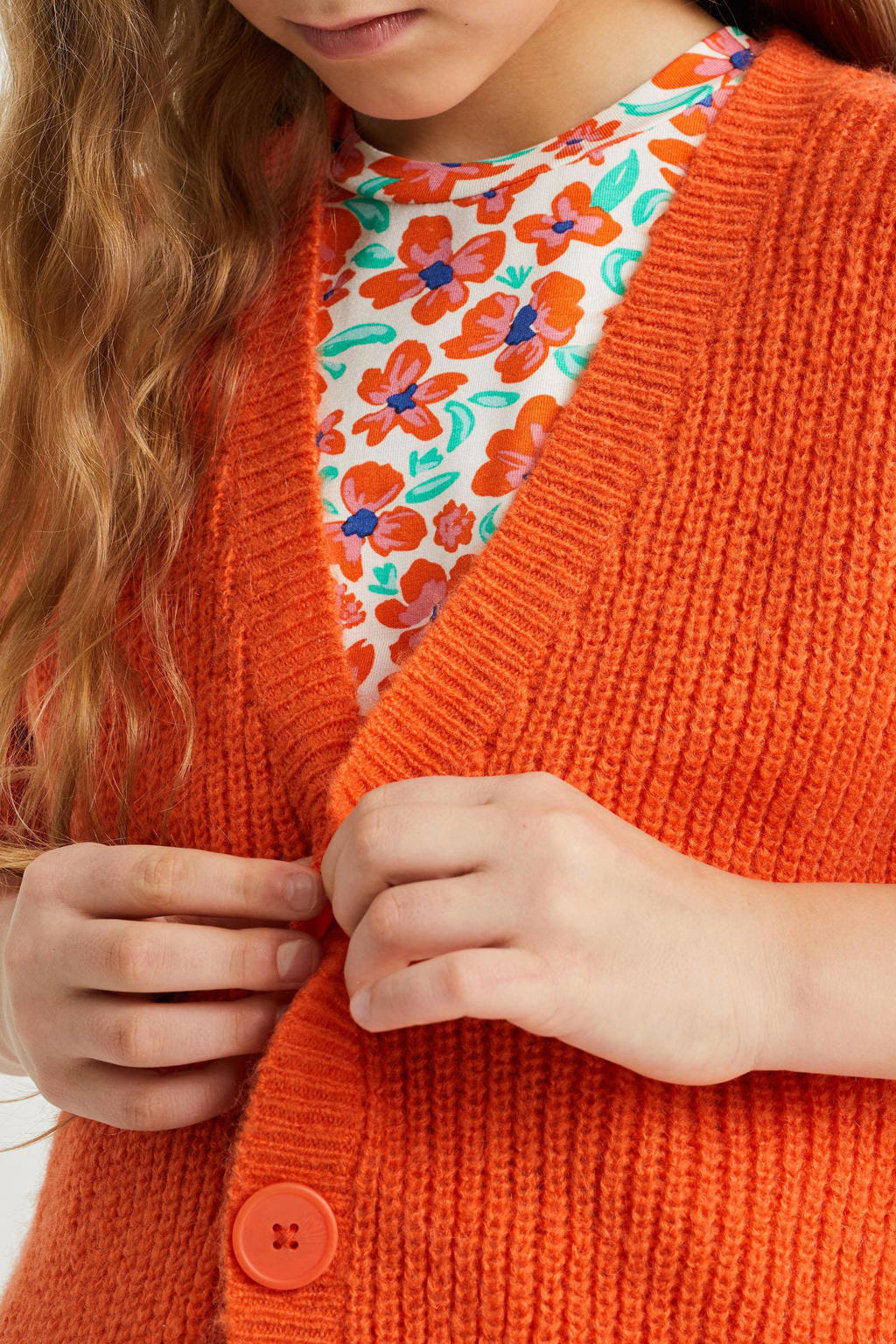WE Fashion vest oranje kopen? in huis wehkamp