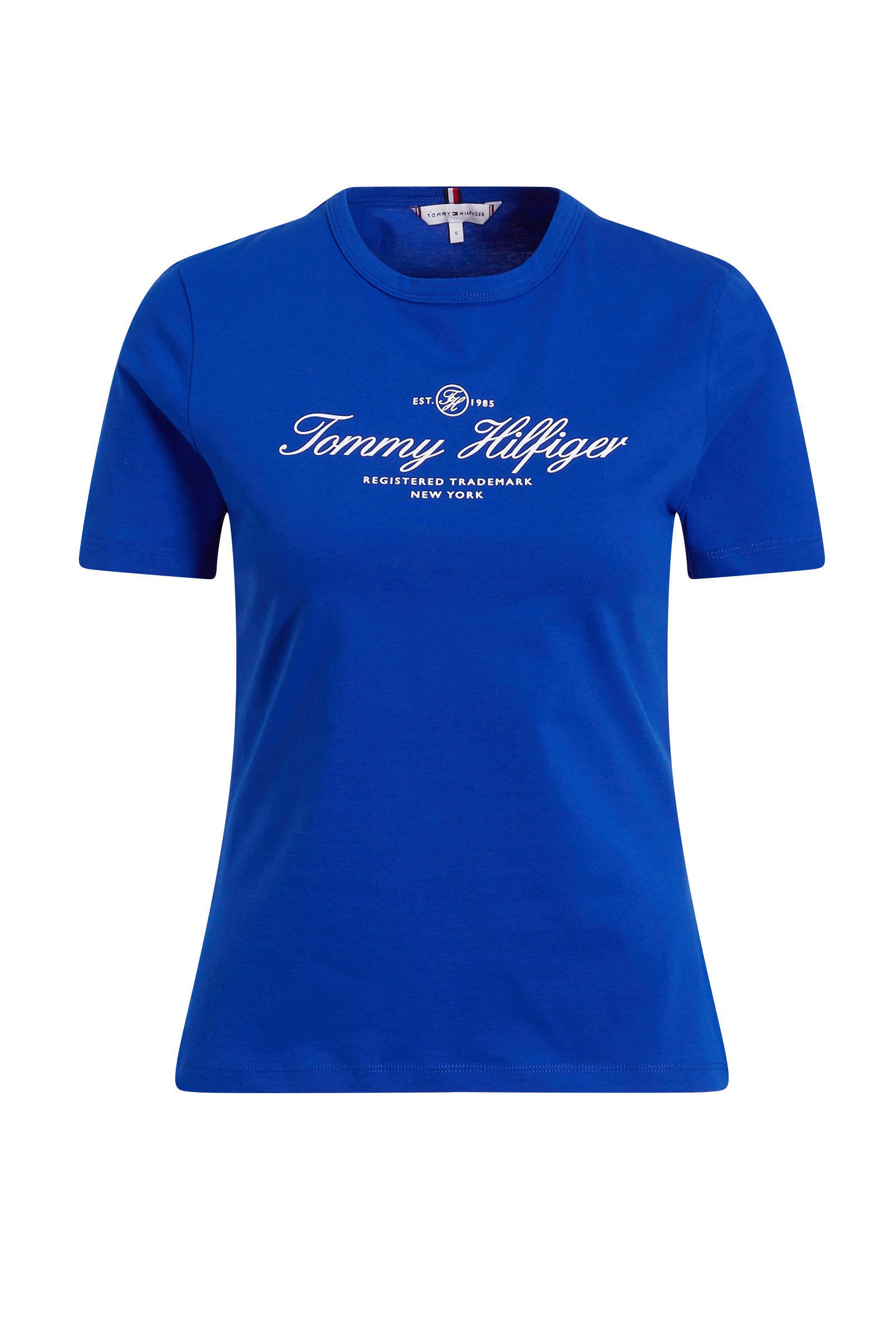 T shirt met logo blauw