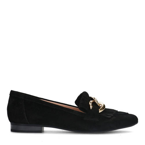 Manfield suède loafers zwart