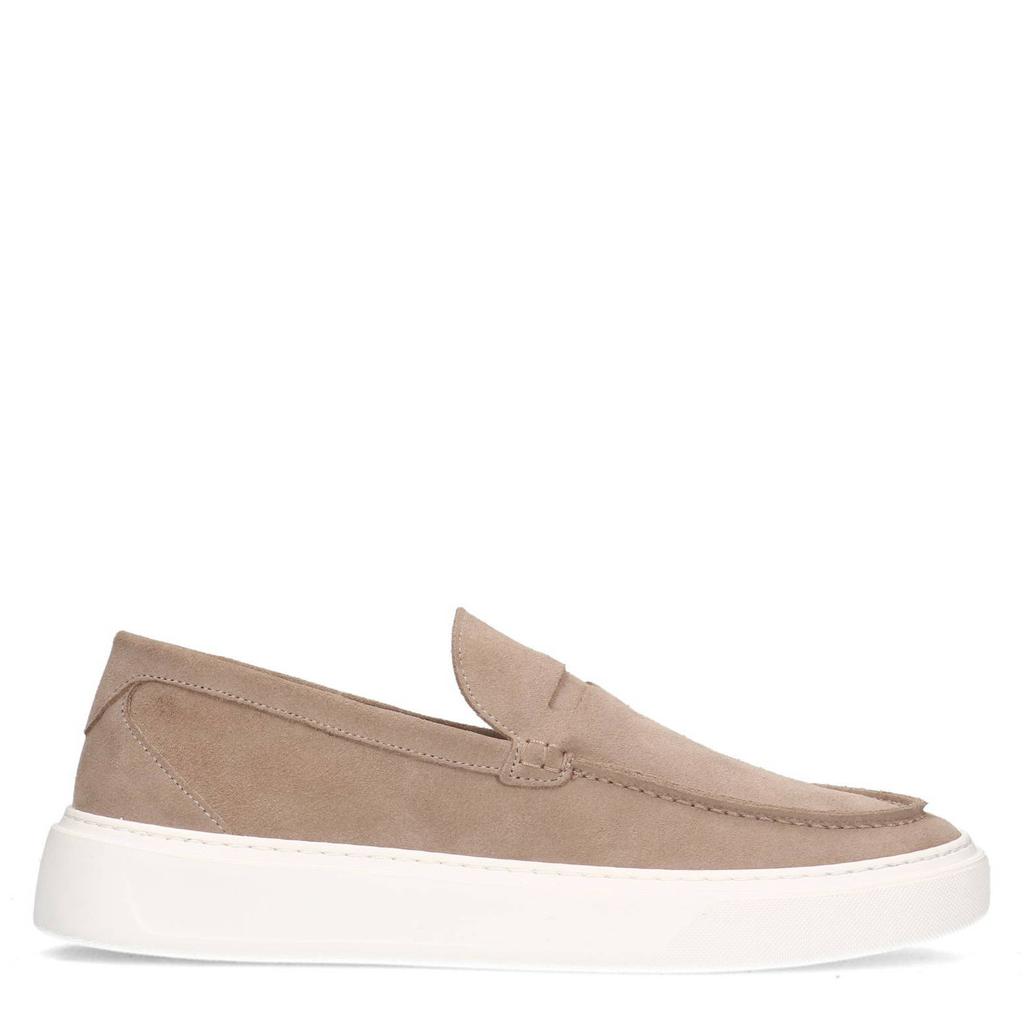 Beige heren Manfield suède loafers