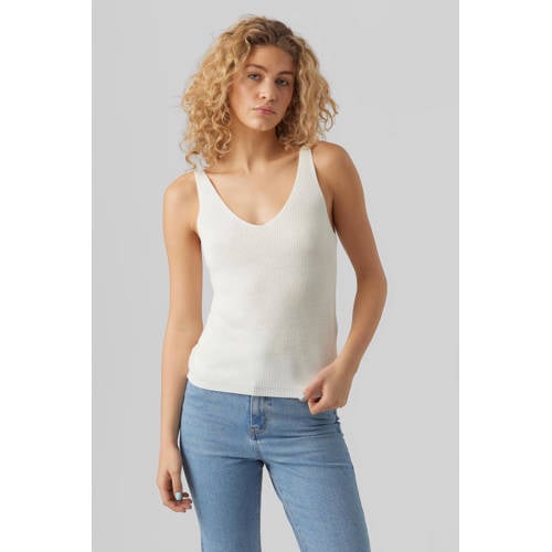 VERO MODA fijngebreide top VMNEWLEX wit afbeelding