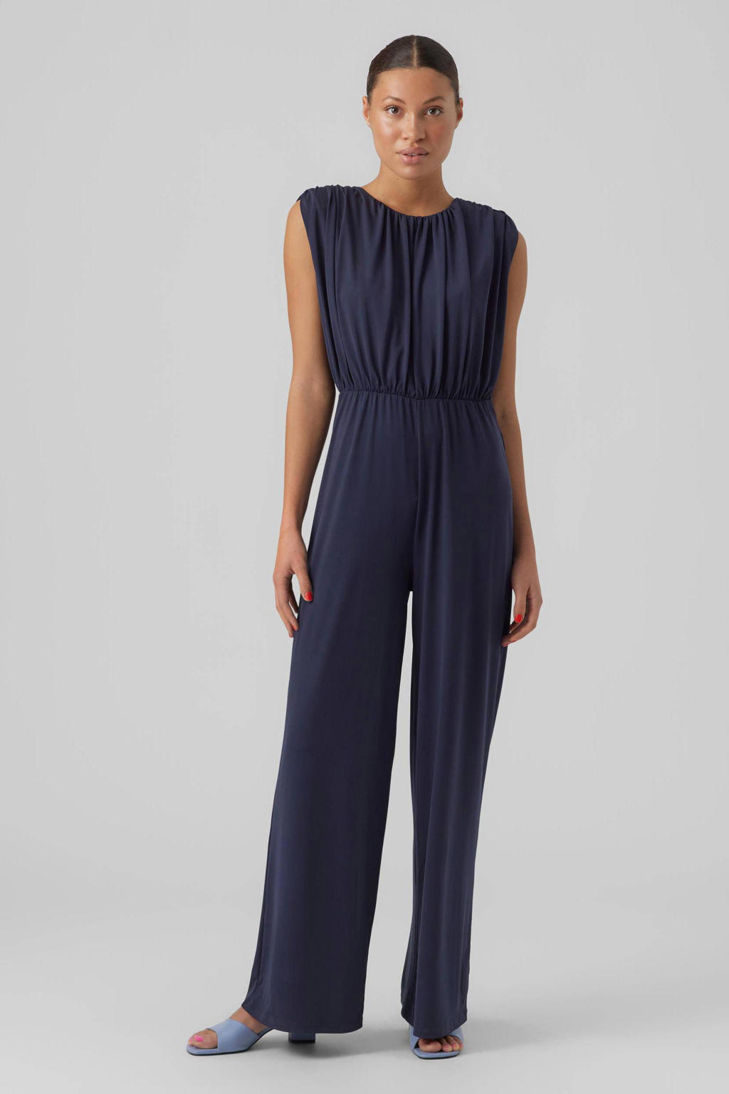 VERO MODA jumpsuit VMHEVI donkerblauw wehkamp
