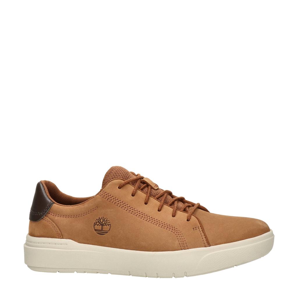 Cognackleurige heren Timberland Seneca Bay nubuck sneakers met veters