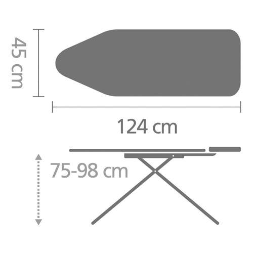Brabantia C strijkplank (124x45 cm)
