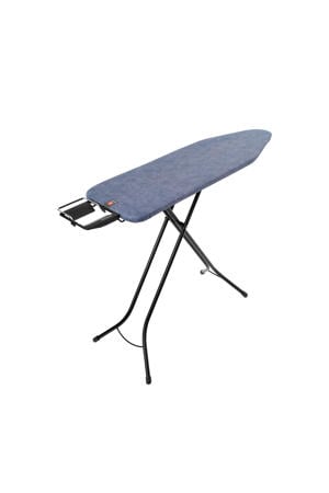 B Strijkplank B - met Strijkijzerhouder - 124x38 cm - Denim Blue