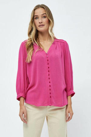 blouse Danea met plooien roze