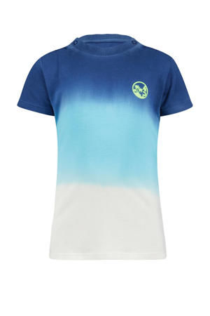 dip-dye T-shirt Callum blauw/lichtblauw/wit