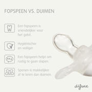 thumbnail: Difrax Natural fopspeen - 0 tot 6 Maanden - Grijze Speen met Streepje - 2 st.