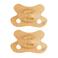 Difrax Natural Natural fopspeen - Newborn - Gele Speen - 2 st.