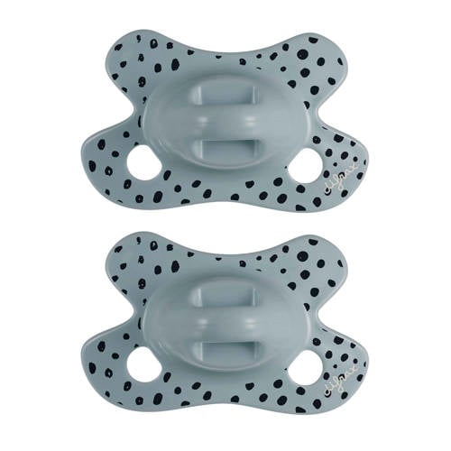 Difrax Natural Fopspeen - Newborn - Grijze Speen - 2 st. afbeelding