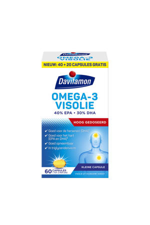 Omega-3 Visolie capsules - hoog gedoseerd - 60 stuks