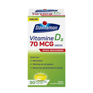 Vitamine D³ 70 mcg - vegan voedingssupplement - 30 capsules