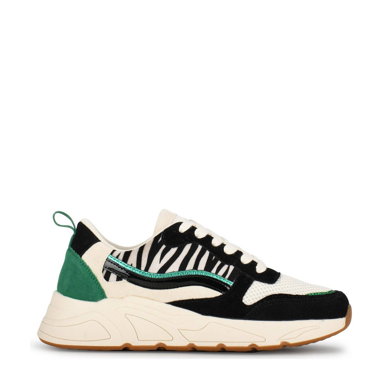 POSH by Poelman Carocel chunky sneakers zwart/groen | wehkamp