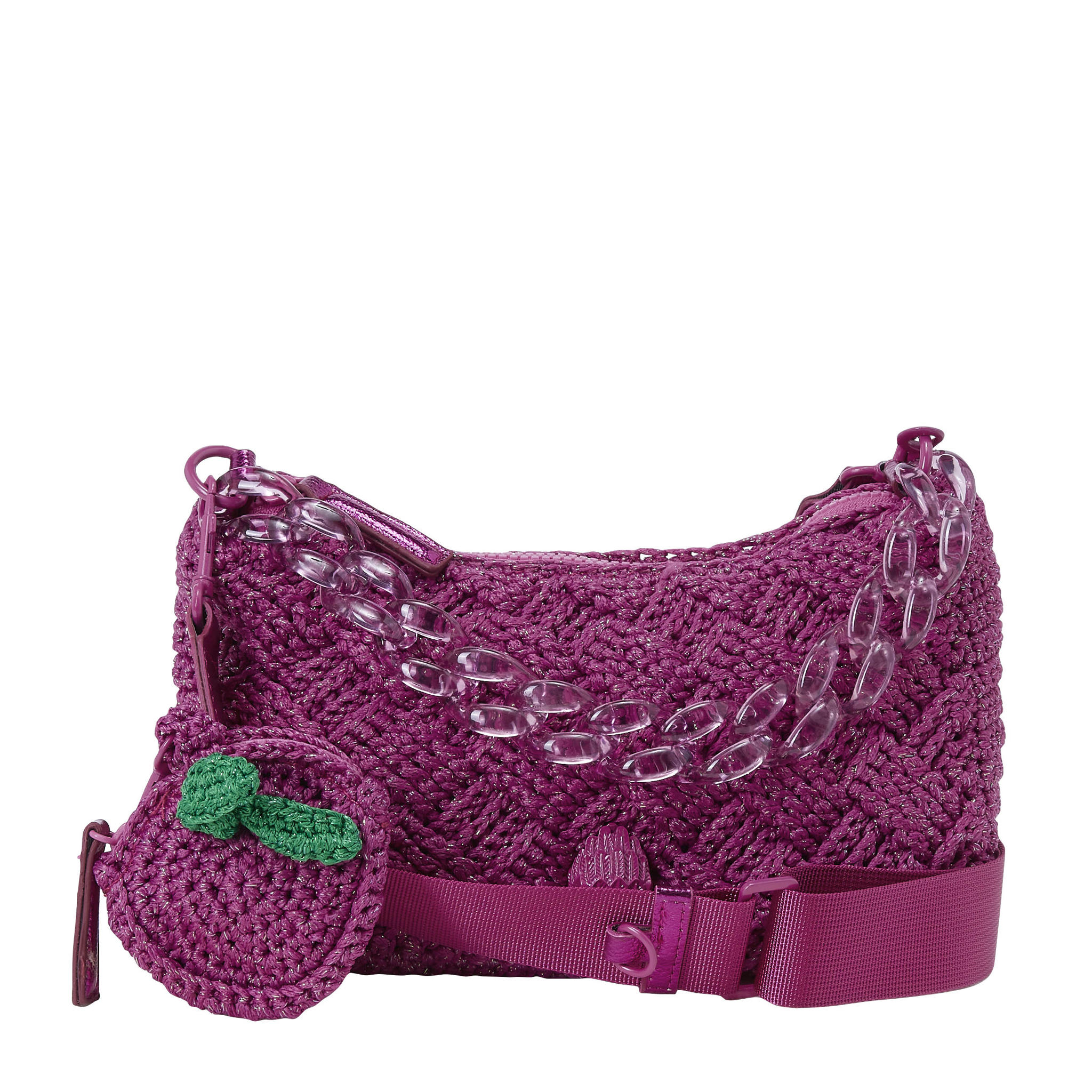 Kurt Geiger crochet crossbody tas paars | wehkamp